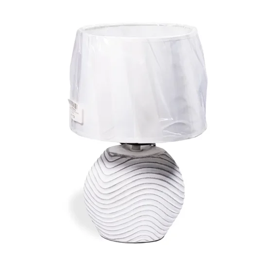 Lámpara Blanca de Mesa Moderna Estilo Mármol